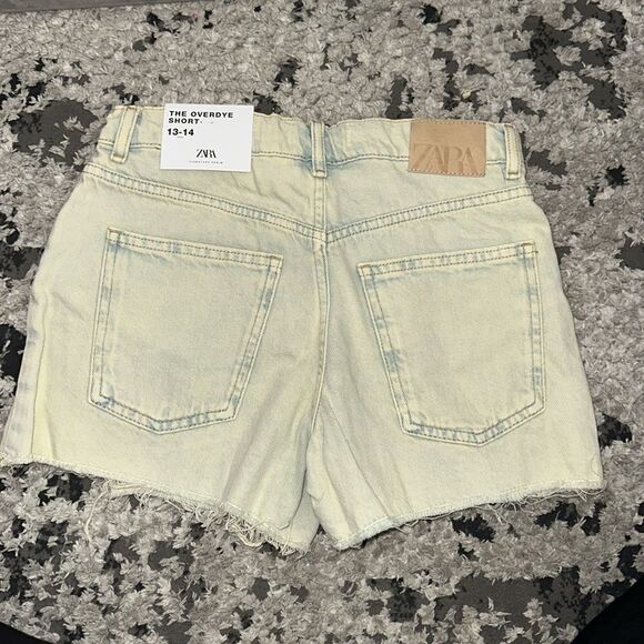 ZARA Kids | Yellow | RIPPED DENIM SHORTS - Picture 7 of 7